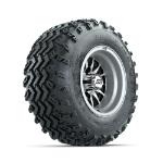 GTW Medusa Machined/ Black 10 in Wheels with 20x10.00-10 Rogue All Terrain Tires – Set of 4