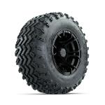GTW Spyder Matte Black 10 in Wheels with 20x10.00-10 Rogue All Terrain Tires – Set of 4
