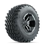 GTW Storm Trooper Machined/ Black 10 in Wheels with 22x11.00-10 Rogue All Terrain Tires – Set of 4