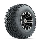 GTW Specter Machined/ Black 10 in Wheels with 22x11.00-10 Rogue All Terrain Tires – Set of 4
