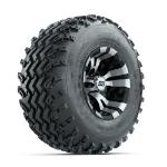 GTW Vampire Machined/ Black 10 in Wheels with 22x11.00-10 Rogue All Terrain Tires – Set of 4