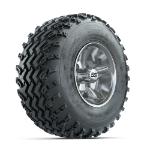 GTW Godfather Chrome 10 in Wheels with 22x11.00-10 Rogue All Terrain Tires – Set of 4