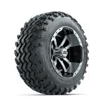 GTW Storm Trooper Machined/ Black 12 in Wheels with 22x11.00-12 Rogue All Terrain Tires – Set of 4