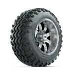 GTW Tempest Chrome 12 in Wheels with 22x11.00-12 Rogue All Terrain Tires – Set of 4