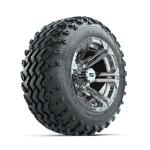 GTW Specter Chrome 12 in Wheels with 22x11.00-12 Rogue All Terrain Tires – Set of 4