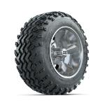 GTW Godfather Chrome 12 in Wheels with 22x11.00-12 Rogue All Terrain Tires – Set of 4