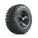 GTW Godfather Matte Grey 12 in Wheels with 22x11.00-12 Rogue All Terrain Tires – Set of 4