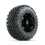 GTW Spyder Matte Black 12 in Wheels with 22x11.00-12 Rogue All Terrain Tires – Set of 4