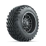 GTW Volt Gunmetal 12 in Wheels with 22x11.00-12 Rogue All Terrain Tires – Set of 4