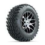GTW Pursuit Machined/ Black 12 in Wheels with 23x10.00-12 Rogue All Terrain Tires – Set of 4