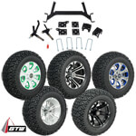 GTW Lift Kit / 12" Wheel & Recon A/ T Tire Combo - E-Z-GO TXT (Fits 1994.5-2013)