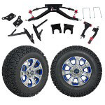 GTW 6" Lift w/ 12" Nemesis Metallic Wheel & Recon A/ T Tire For Club Car DS (2004.5-Up)