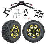 GTW 6" Lift w/ 12" Nemesis Black Wheel & Recon A/ T Tire For Club Car Precedent (2004-Up)