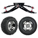 GTW 6" Lift w/ 12" Storm Trooper Machined/ Black Wheel & Barrage Mud Tire For Club Car DS (1982-2003)