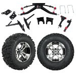 GTW 6" Lift w/ 12" Storm Trooper Machined/ Black Wheel & Barrage Mud Tire For Club Car DS (2004.5-Up)