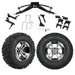 GTW 6" Lift w/ 12" Storm Trooper Mach/ Black Wheel & Barrage Mud Tire For Club Car Precedent (2004-Up)