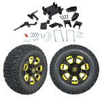 GTW 5" Lift w/ 12" Nemesis Black Wheel & Recon A/ T Tire For E-Z-GO RXV (2008-Up)