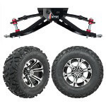 GTW 6" Lift w/ 12" Specter Machined/ Black Wheel & Barrage Mud Tire For Club Car DS (1982-2003)