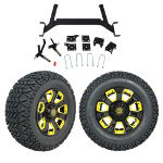 GTW 5" Lift w/ 12" Nemesis Black Wheel & Recon A/ T Tire For E-Z-GO TXT (2001.5-Up)
