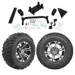 GTW 5" Lift w/ 12" Specter Machined/ Black Wheel & Barrage Mud Tire For Yamaha (G29/ Drive)