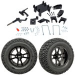 GTW 5" Lift w/ 12" Storm Trooper Black Wheel & Recon A/ T Tire For E-Z-GO RXV (2008-Up)