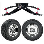 GTW 6" Lift w/ 12" Storm Trooper Machined/ Black Wheel & Recon A/ T Tire For Club Car DS (1982-2003)