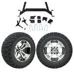 GTW 5" Lift w/ 12" Storm Trooper Machined/ Black Wheel & Recon A/ T Tire For E-Z-GO TXT (2001.5-Up)