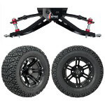 GTW 6" Lift w/ 12" Specter Matte Black Wheel & Recon A/ T Tire For Club Car DS (1982-2003)