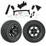 GTW 5" Lift w/ 12" Specter Matte Black Wheel & Recon A/ T Tire For Yamaha (G29/ Drive)