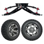 GTW 6" Lift w/ 12" Specter Machined/ Black Wheel & Recon A/ T Tire For Club Car DS (1982-2003)