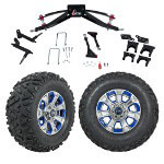 GTW 6" Lift w/ 12" Nemesis Metallic Wheel & Barrage Mud Tire For Club Car Precedent (2004-Up)