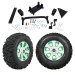 GTW 5" Lift w/ 12" Nemesis White Wheel & Barrage Mud Tire For Yamaha (G29/ Drive)