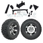 GTW 5" Lift w/ 12" Yellow Jacket Machined/ Black Wheel & Barrage Mud Tire For Yamaha (G29/ Drive)