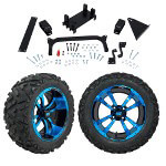 GTW 5" Lift w/ 14" Storm Trooper Blue/ Black Wheel & Barrage Mud Tire For Yamaha (G29/ Drive)