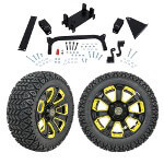 GTW 5" Lift w/ 14" Nemesis Black Wheel & Recon A/ T Tire For Yamaha (G29/ Drive)