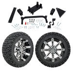 GTW 5" Lift w/ 14" Tempest Machined/ Black Wheel & Recon A/ T Tire For Yamaha (G29/ Drive)
