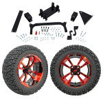GTW 5" Lift w/ 14" Storm Trooper Red/ Black Wheel & Recon A/ T Tire For Yamaha (G29/ Drive)