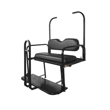 BuggiesUnlimited.com; ProFX Black Rear Seat Kit for 1982-2000.5 Club Car DS with Candy Cane Struts