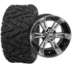 Set of (4) 12" GTW Yellow Jacket Wheels on Mud Tires